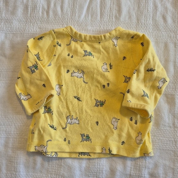 Hanna Andersson girls size 50 or 0-3 months kimono jacket cat & mouse VGUC - Picture 5 of 6